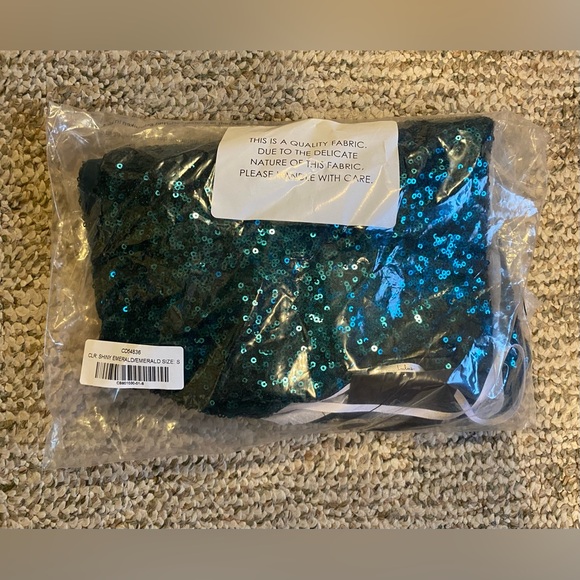 NWT Lulus Sparkling Sensibility Emerald Green Sequin Bodycon Mini Dress Small S - Picture 11 of 11